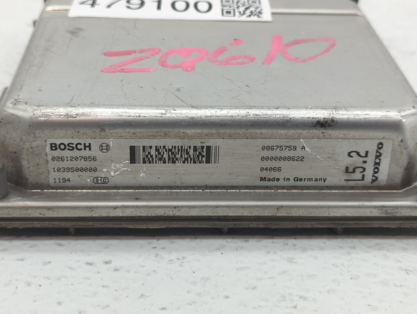 2004 Volvo V70 PCM Engine Control Computer ECU ECM PCU OEM P/N:0261207856 08675759 Fits Fits 2003 OEM Used Auto Parts - Oemu