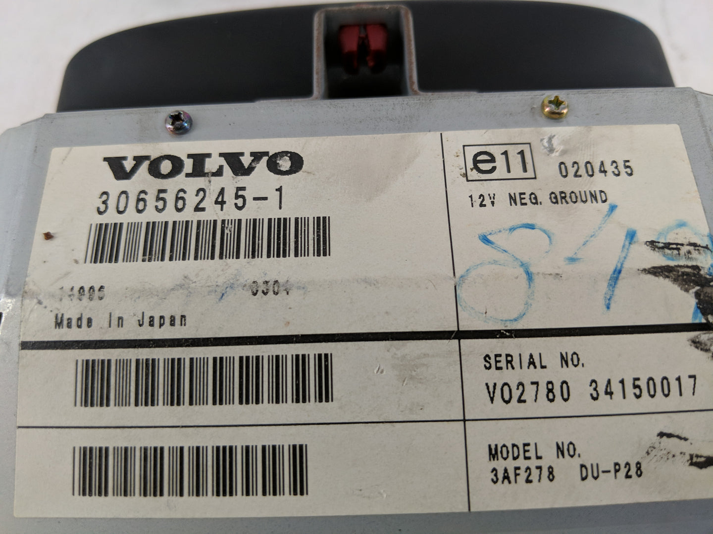 2004 Volvo Xc90 Radio AM FM Cd Player Receiver Replacement P/N:30656245-1 Fits OEM Used Auto Parts - Oemusedautoparts1.com