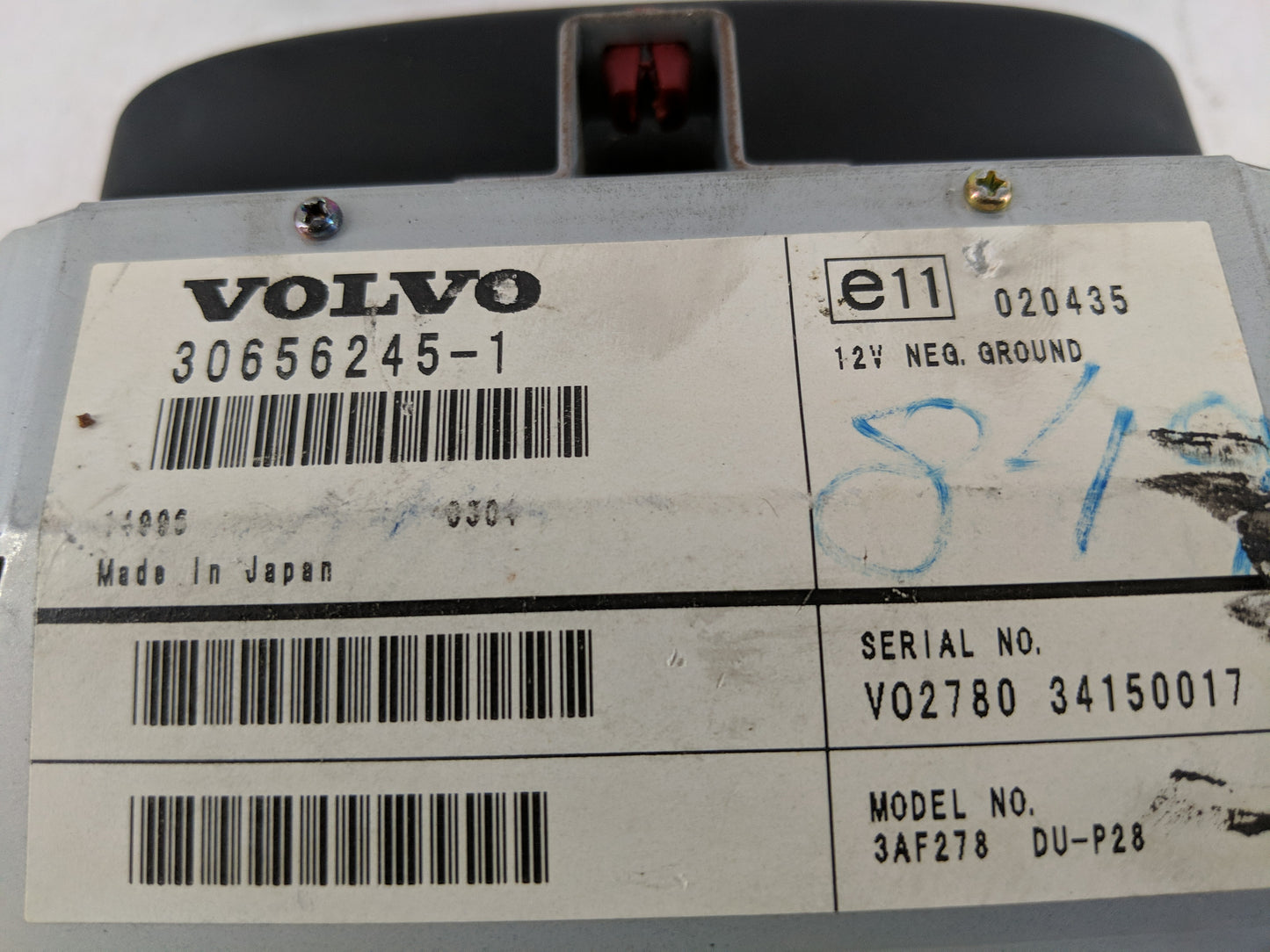 2004 Volvo Xc90 Radio AM FM Cd Player Receiver Replacement P/N:30656245-1 Fits OEM Used Auto Parts - Oemusedautoparts1.com