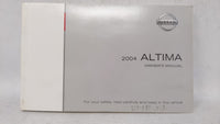 2004 Nissan Altima Owners Manual Book Guide OEM Used Auto Parts - Oemusedautoparts1.com