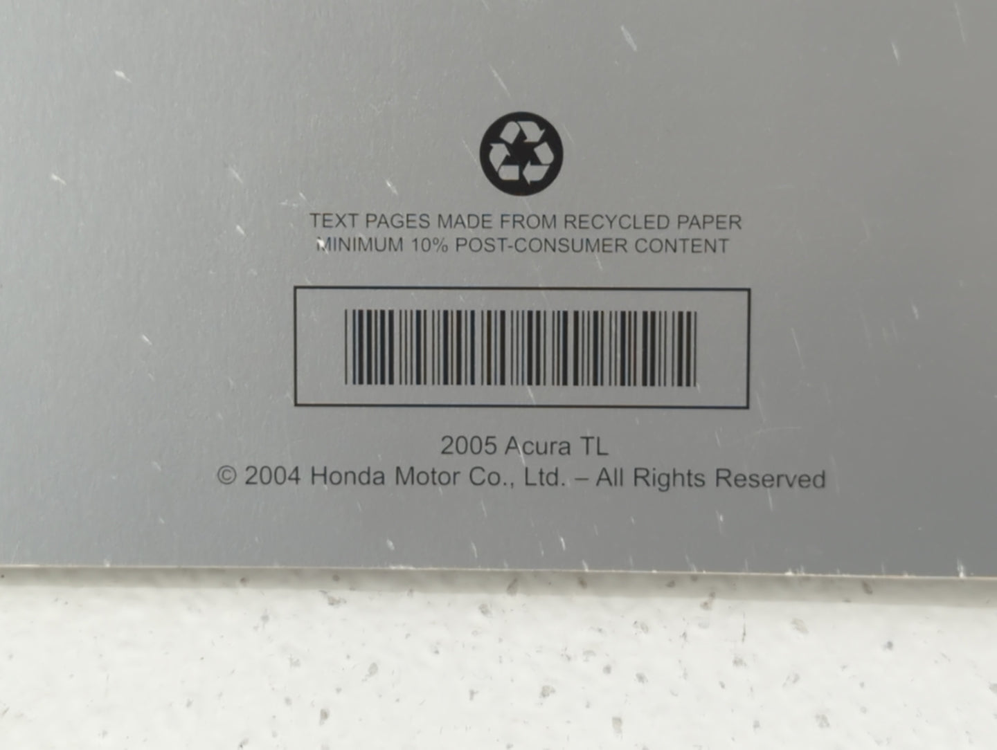 2005 Acura Tl Owners Manual Book Guide OEM Used Auto Parts - Oemusedautoparts1.com