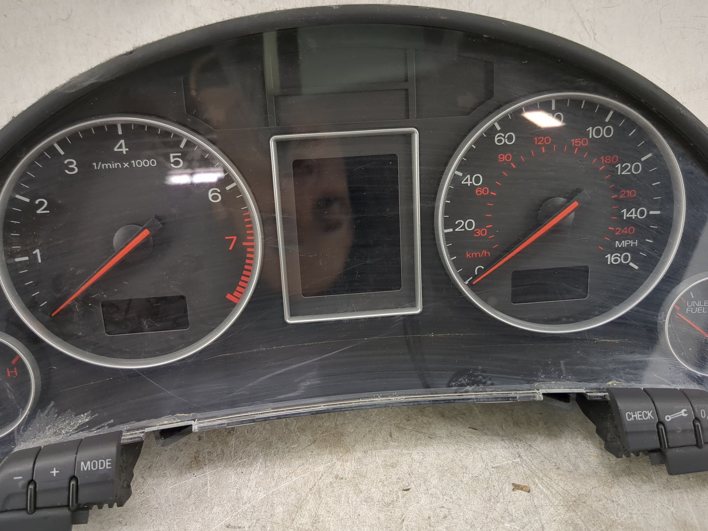 2004-2005 Audi A4 Instrument Cluster Speedometer Gauges P/N:1036904681 8E0920930A Miles:99K Fits Fits 2004 2005 OEM Used Aut