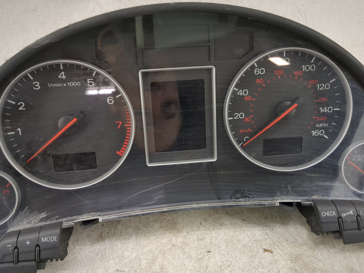 2004-2005 Audi A4 Instrument Cluster Speedometer Gauges P/N:1036904681 8E0920930A Miles:99K Fits Fits 2004 2005 OEM Used Aut