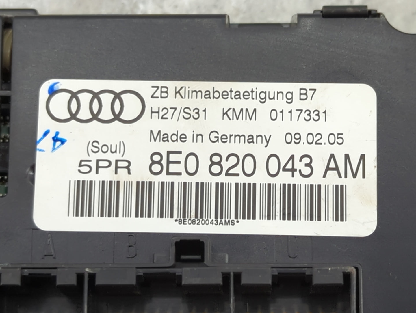 2002-2005 Audi A4 Climate Control Module Temperature AC/Heater Replacement P/N:8E0 820 043 AM Fits Fits 2002 2003 2004 2005 