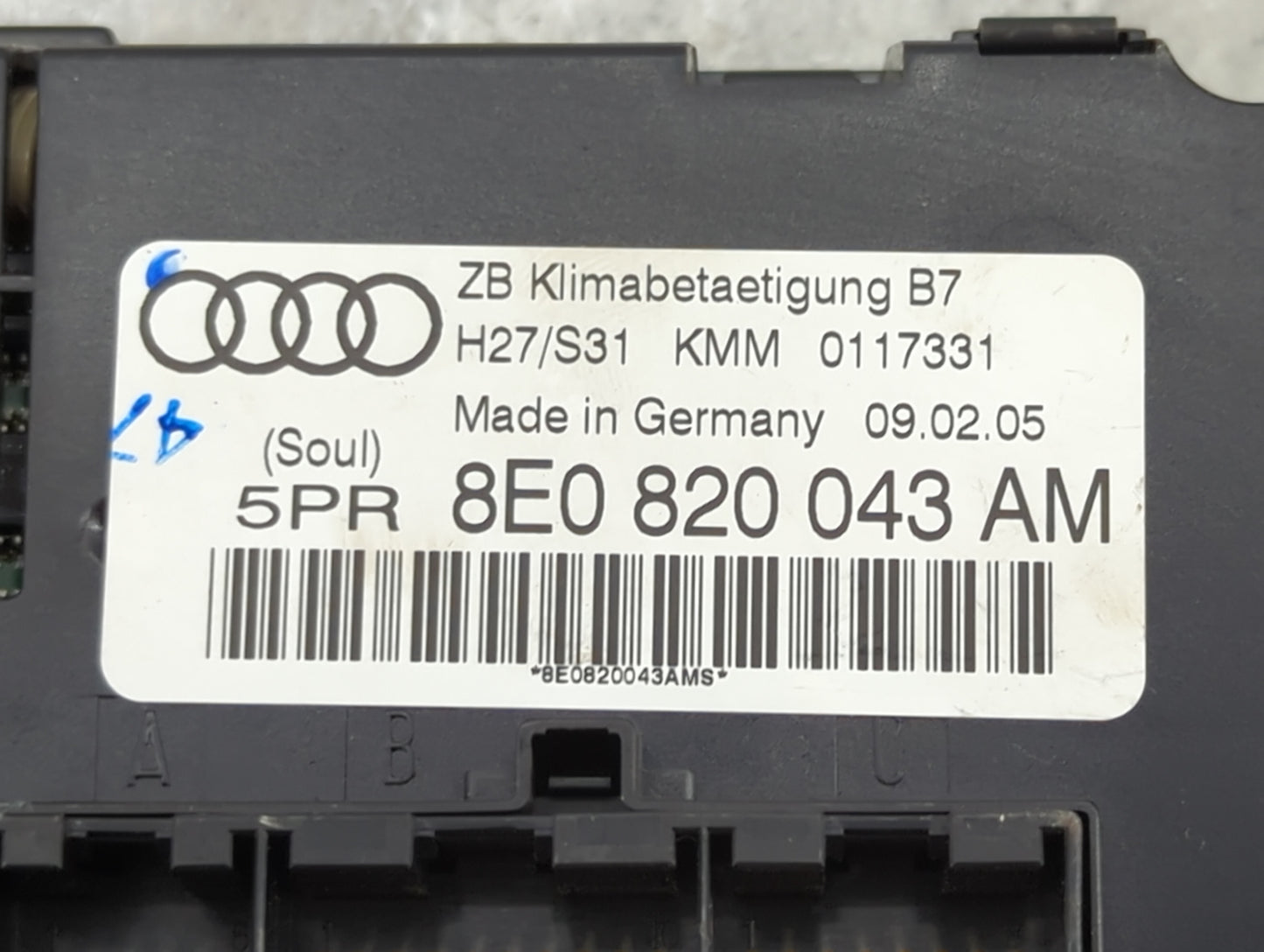 2002-2005 Audi A4 Climate Control Module Temperature AC/Heater Replacement P/N:8E0 820 043 AM Fits Fits 2002 2003 2004 2005 