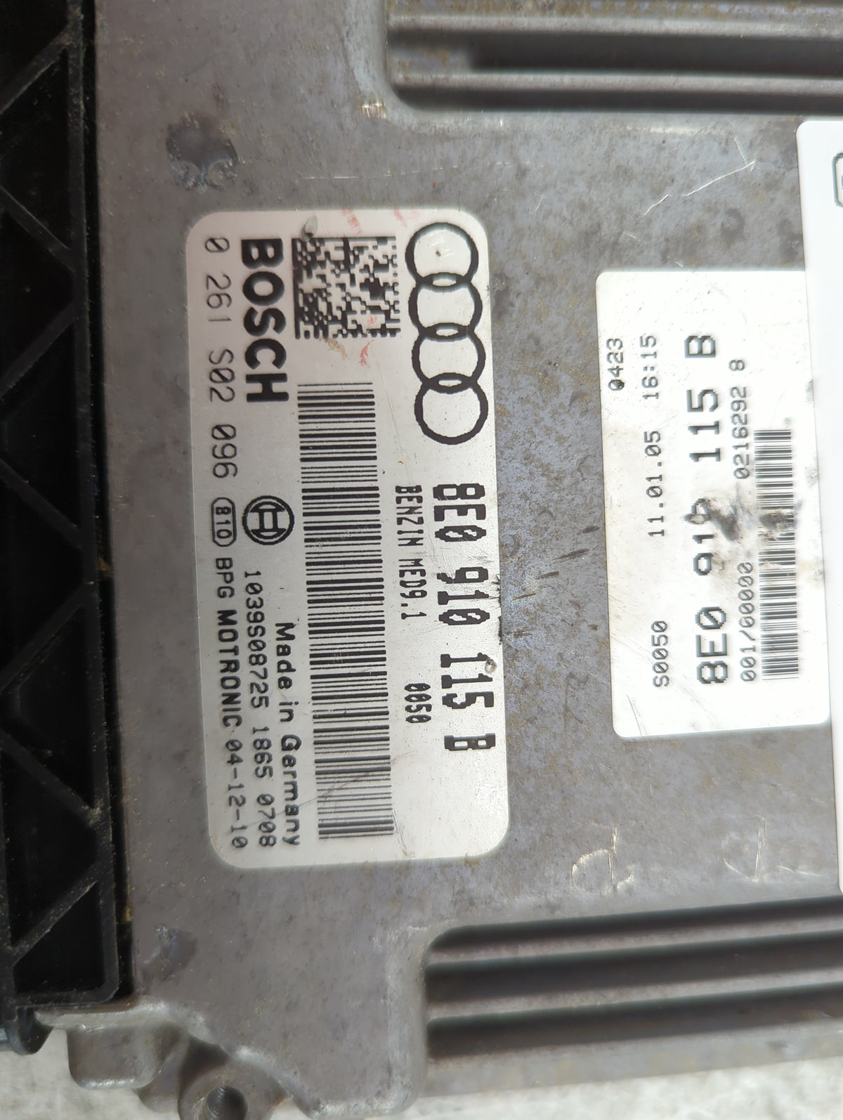 2005 Audi A4 PCM Engine Control Computer ECU ECM PCU OEM P/N:8E0910115B 0261S02096, 8E0907115B, 1039S08725 Fits OEM Used Aut