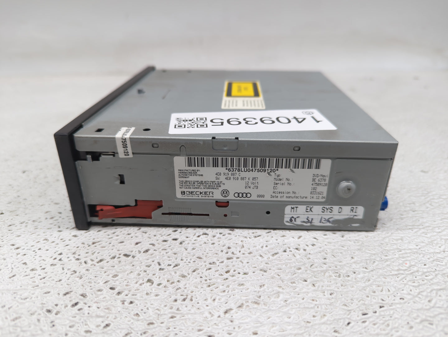 2005 Audi A6 Am Fm Cd Player Radio Receiver - Oemusedautoparts1.com