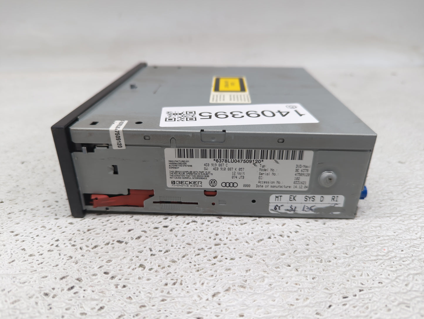 2005 Audi A6 Am Fm Cd Player Radio Receiver - Oemusedautoparts1.com