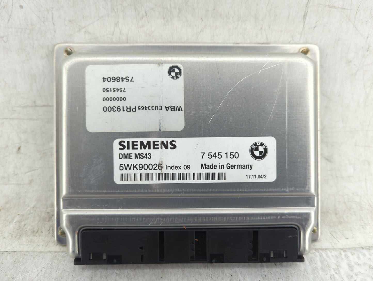 2005 Bmw 325xi PCM Engine Control Computer ECU ECM PCU OEM P/N:7545150 Fits Fits 2003 2004 OEM Used Auto Parts - Oemusedauto