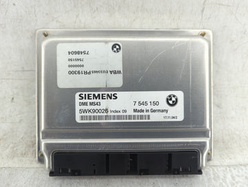 2005 Bmw 325xi PCM Engine Control Computer ECU ECM PCU OEM P/N:7545150 Fits Fits 2003 2004 OEM Used Auto Parts - Oemusedauto