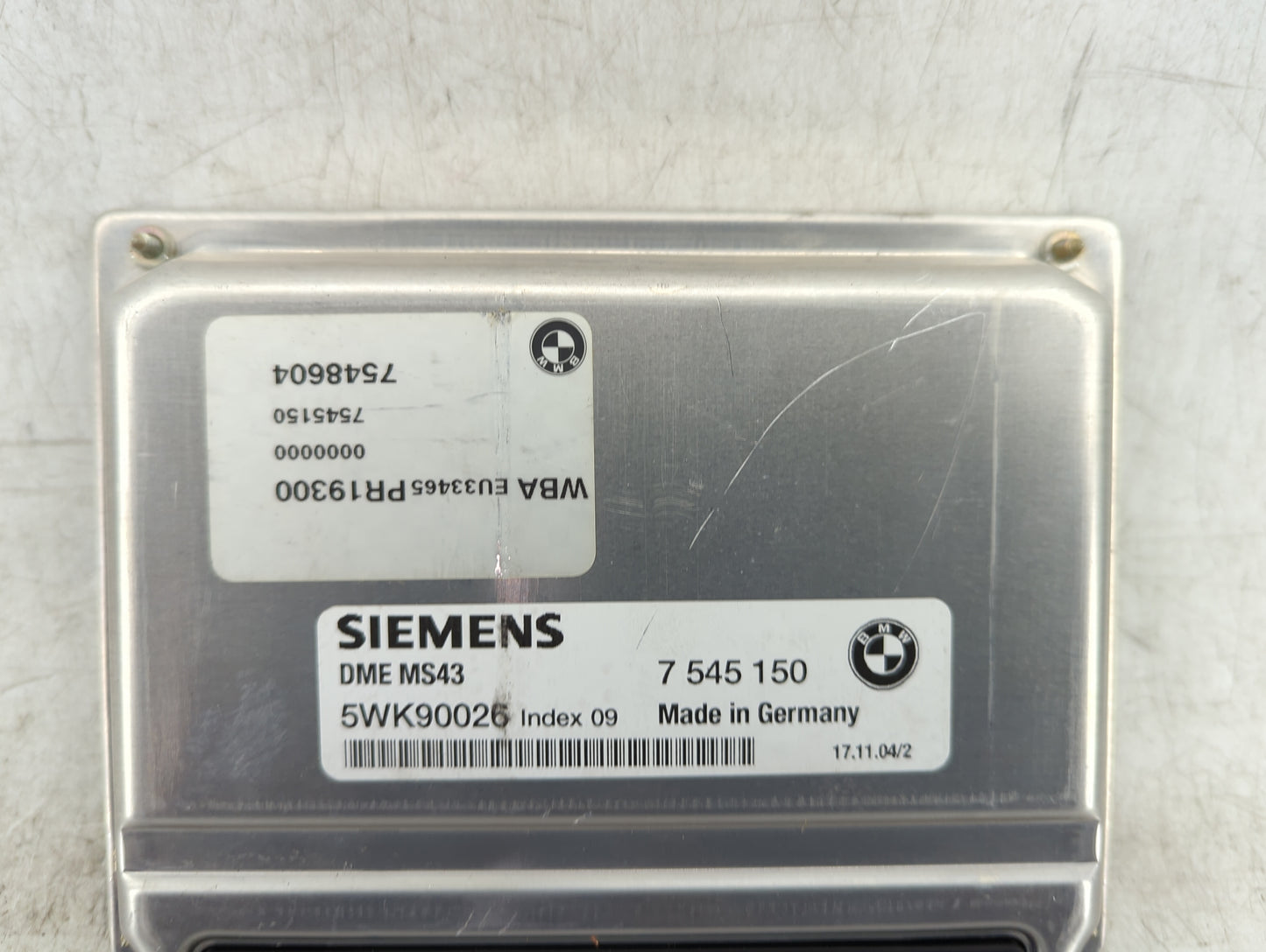 2005 Bmw 325xi PCM Engine Control Computer ECU ECM PCU OEM P/N:7545150 Fits Fits 2003 2004 OEM Used Auto Parts - Oemusedauto