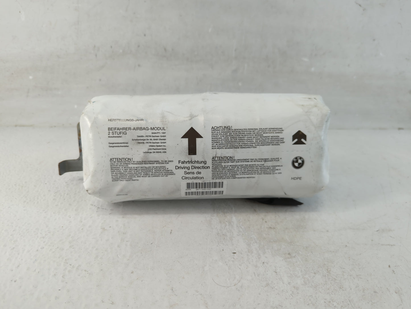 2001-2006 Bmw 330i Air Bag Passenger Right Dashboard OEM Fits Fits 1999 2000 2001 2002 2003 2004 2005 2006 OEM Used Auto Par