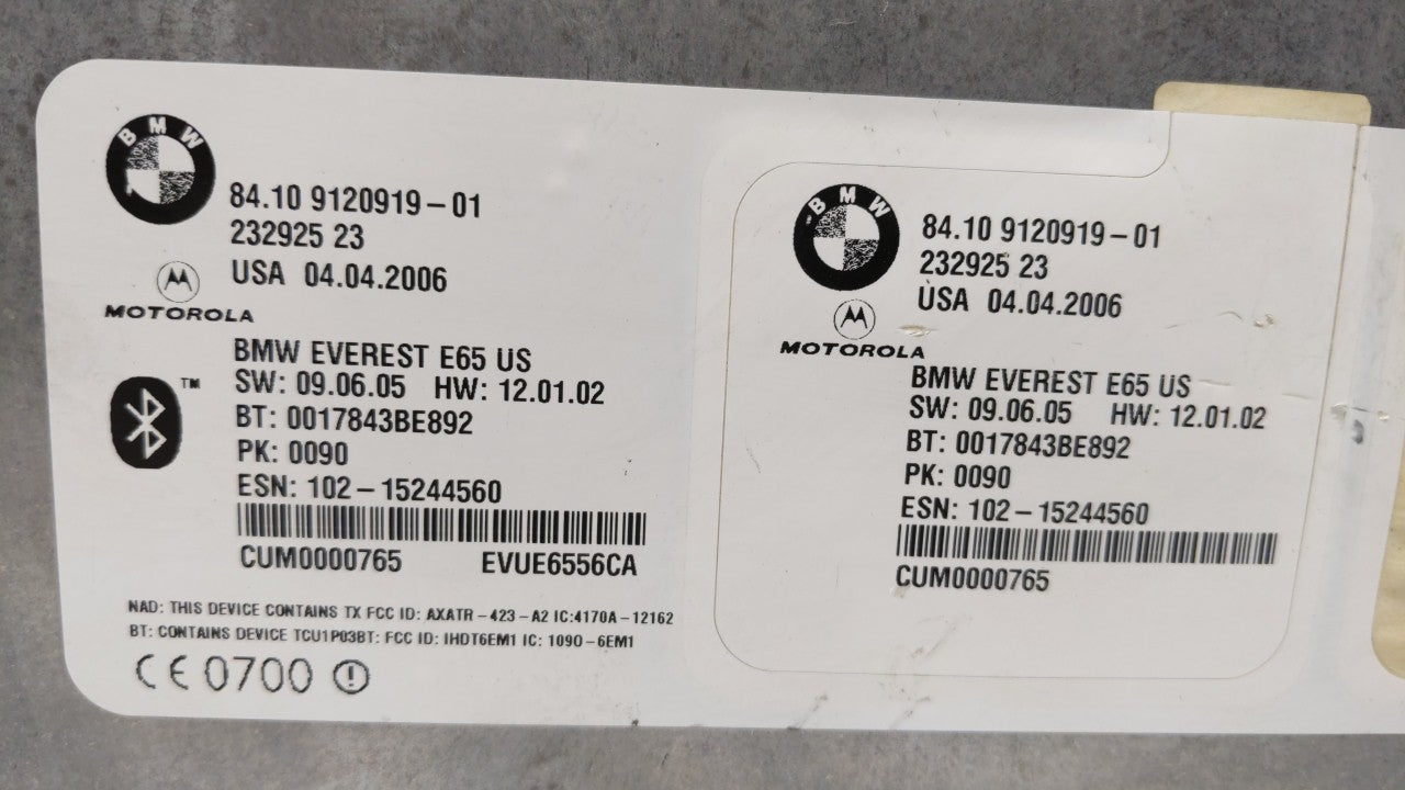 2004-2006 Bmw 760i Chassis Control Module Ccm Bcm Body Control 9120919 - Oemusedautoparts1.com