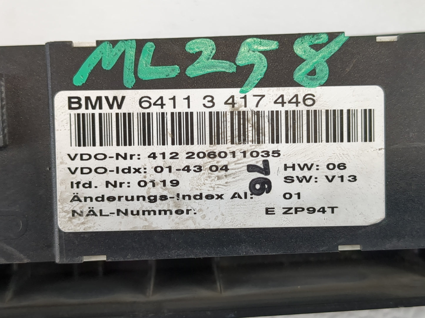 2005-2010 Bmw X3 Climate Control Module Temperature AC/Heater Replacement P/N:6411 3 417 446 Fits OEM Used Auto Parts - Oemu