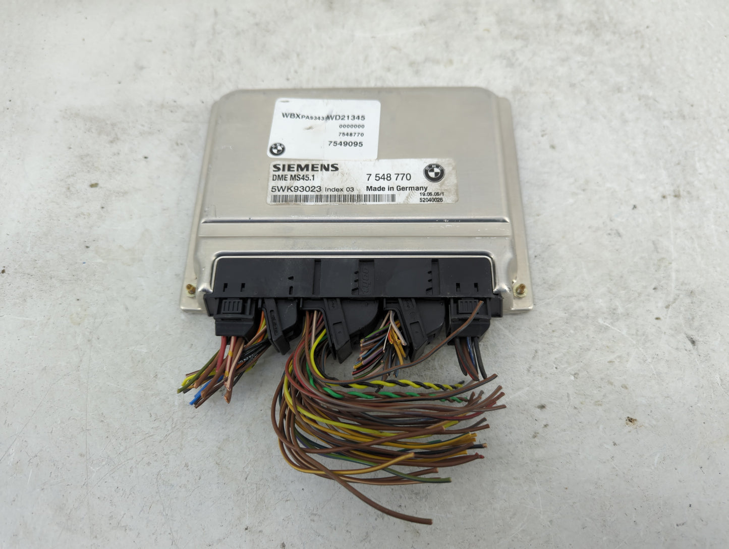 2004-2005 Bmw X3 PCM Engine Control Computer ECU ECM PCU OEM P/N:7 548 770 Fits Fits 2004 2005 OEM Used Auto Parts - Oemused
