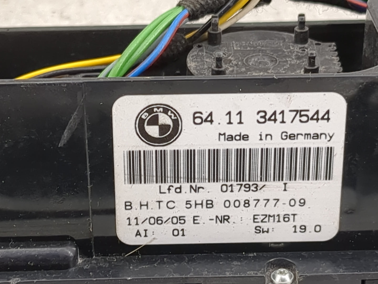 2004-2010 Bmw X3 Climate Control Module Temperature AC/Heater Replacement P/N:64113417544 5HB00877709 Fits OEM Used Auto Par