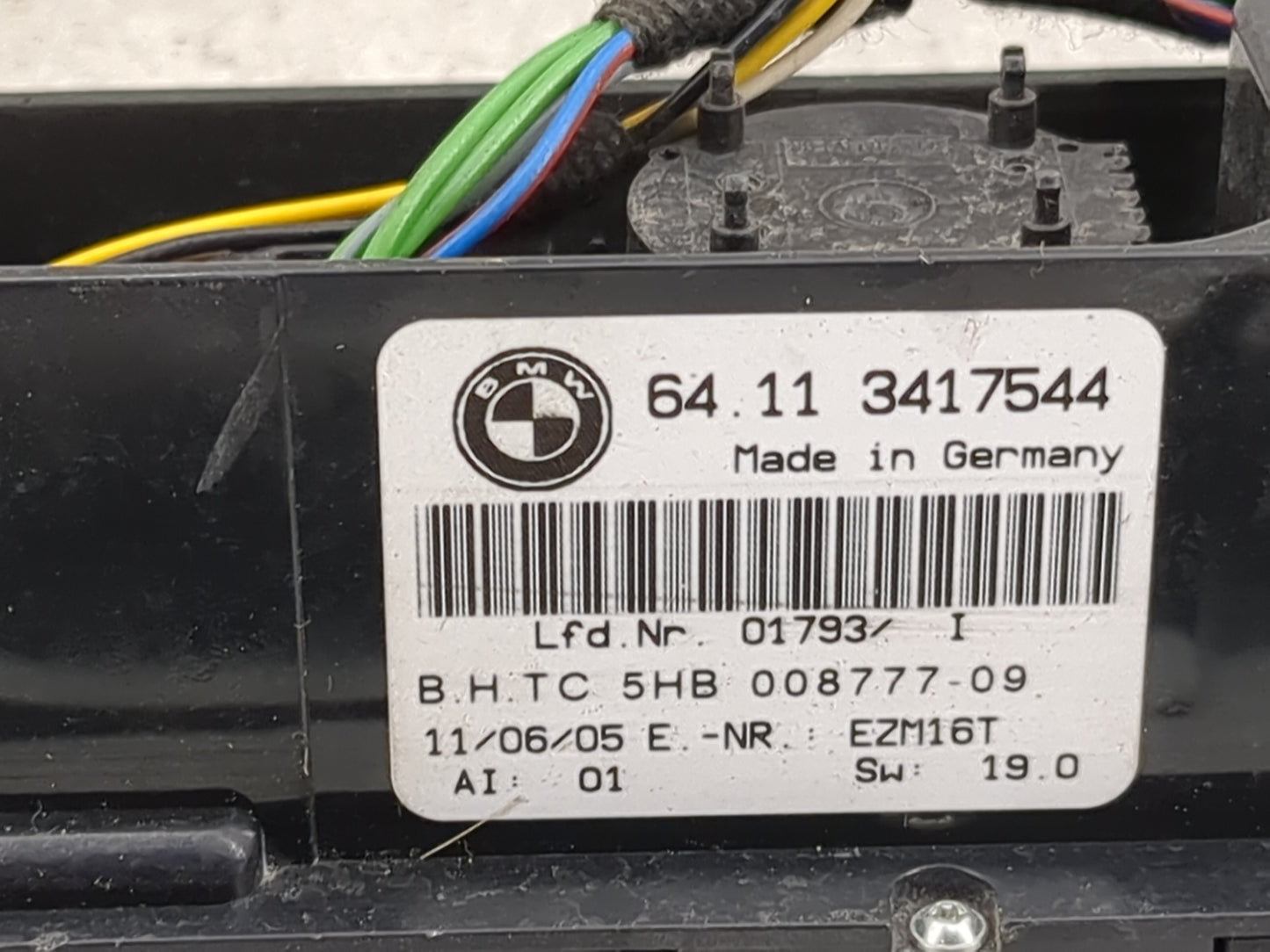2004-2010 Bmw X3 Climate Control Module Temperature AC/Heater Replacement P/N:64113417544 5HB00877709 Fits OEM Used Auto Par