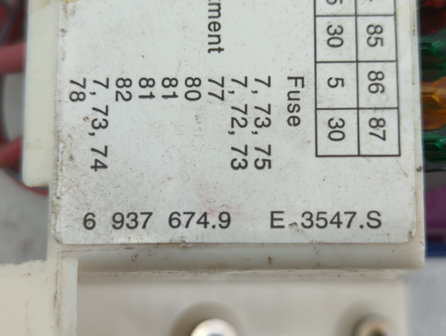 2000-2006 Bmw X5 Fusebox Fuse Box Panel Relay Module P/N:6 937 674 Fits Fits 2000 2001 2002 2003 2004 2005 2006 OEM Used Aut