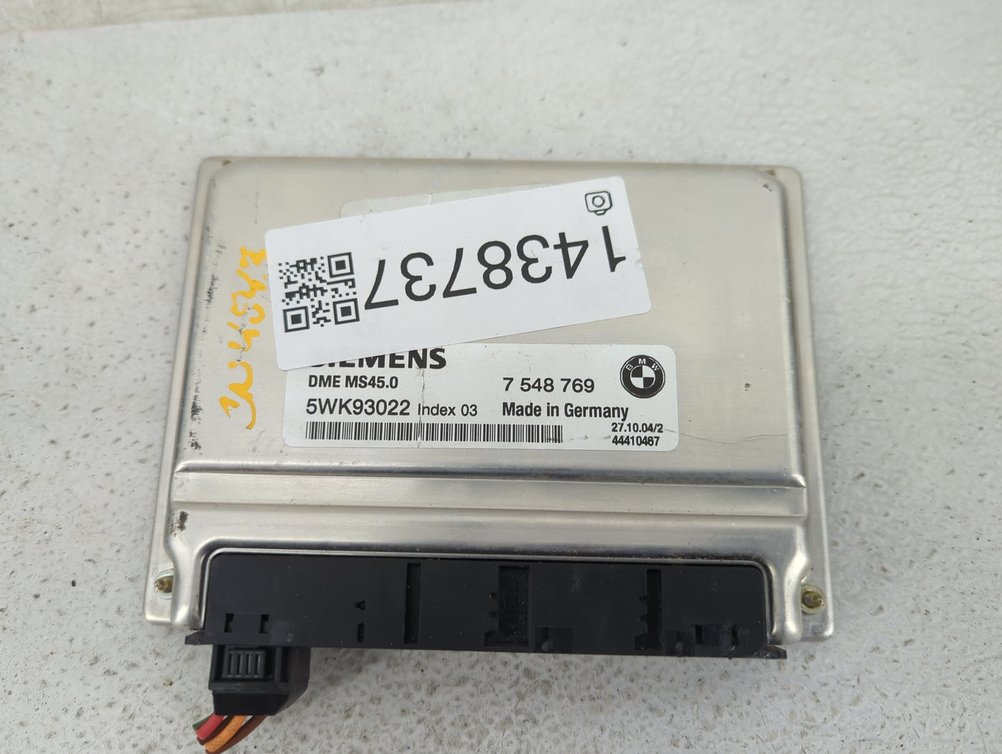 2003-2005 Bmw Z4 PCM Engine Control Computer ECU ECM PCU OEM P/N:7548769 5WK93022 Fits Fits 2003 2004 2005 OEM Used Auto Par