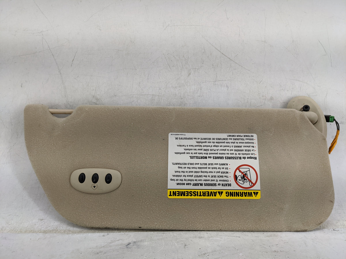 2005-2009 Buick Lacrosse Sun Visor Shade Replacement Driver Left Mirror Fits Fits 2005 2006 2007 2008 2009 OEM Used Auto Par
