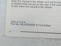 2005 Buick Lacrosse Owners Manual Book Guide OEM Used Auto Parts - Oemusedautoparts1.com
