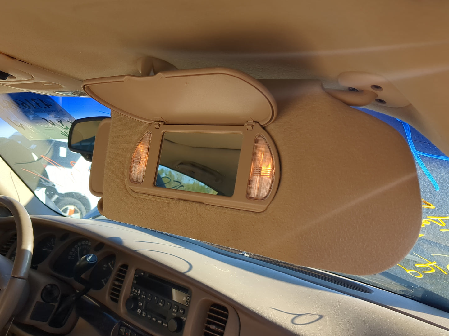 2000-2005 Buick Lesabre Sun Visor Shade Replacement Passenger Right Mirror Fits Fits 2000 2001 2002 2003 2004 2005 OEM Used 