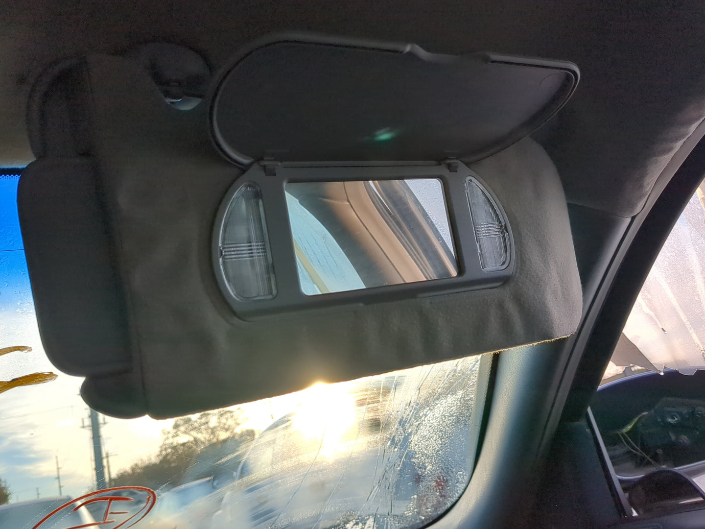 2000-2005 Buick Lesabre Sun Visor Shade Replacement Passenger Right Mirror Fits Fits 2000 2001 2002 2003 2004 2005 OEM Used 