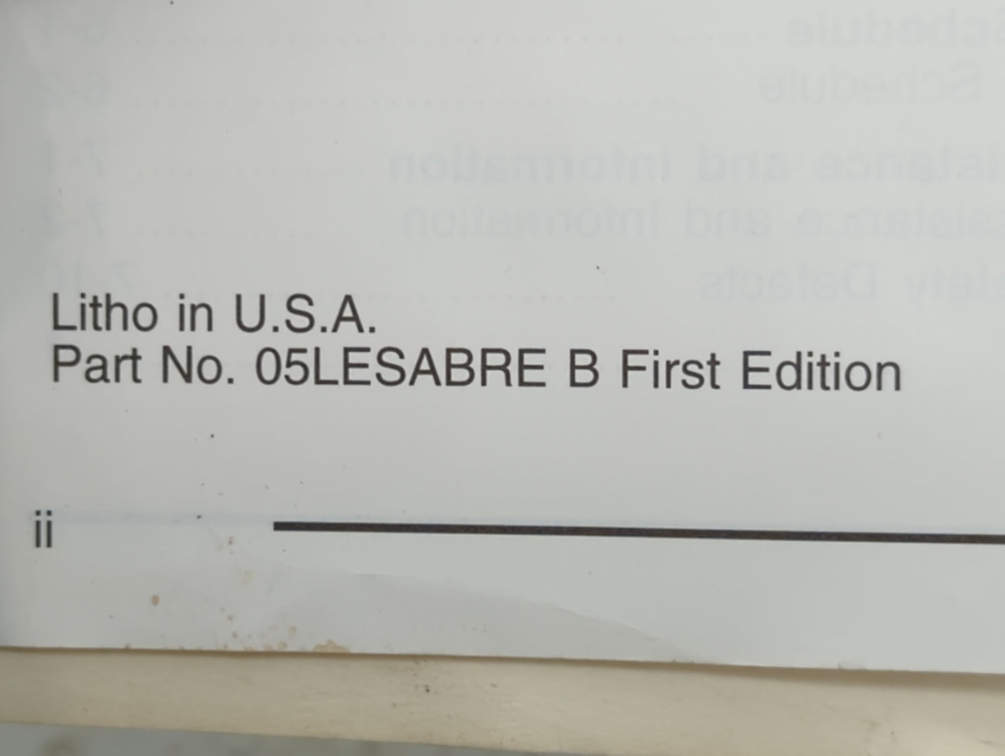 2005 Buick Lesabre Owners Manual Book Guide OEM Used Auto Parts - Oemusedautoparts1.com
