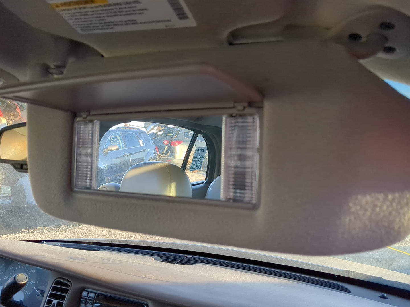 2003-2005 Buick Park Avenue Sun Visor Shade Replacement Passenger Right Mirror Fits Fits 2003 2004 2005 OEM Used Auto Parts 