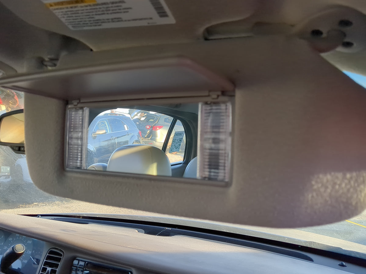 2003-2005 Buick Park Avenue Sun Visor Shade Replacement Passenger Right Mirror Fits Fits 2003 2004 2005 OEM Used Auto Parts 