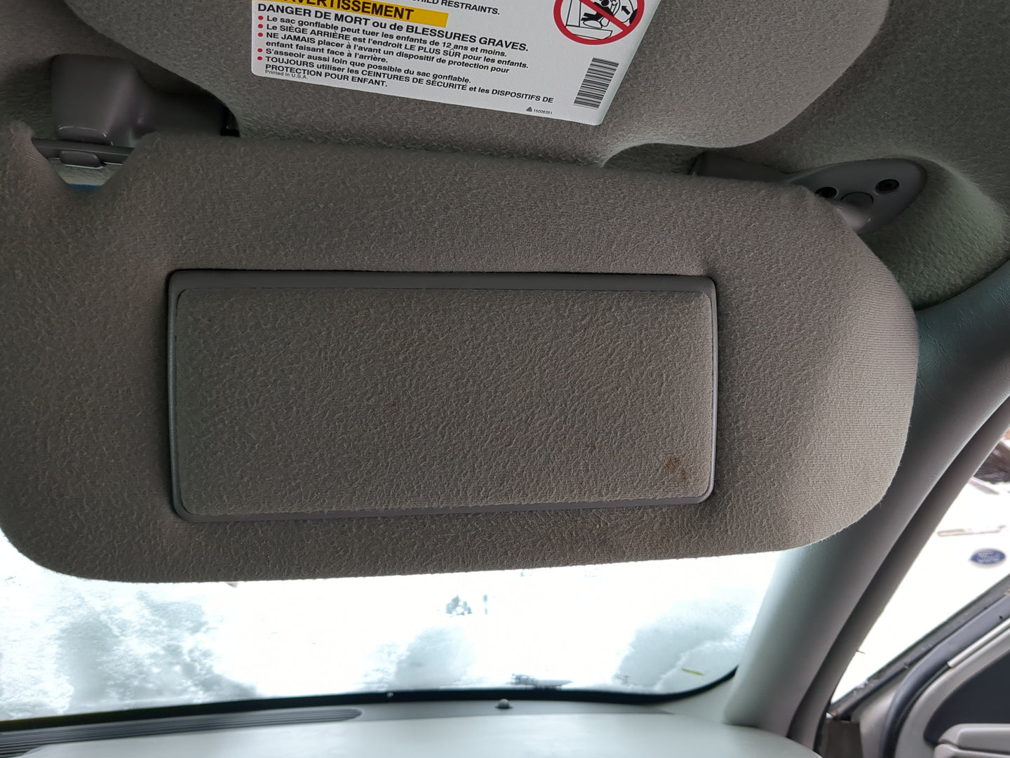 2000-2005 Buick Park Avenue Sun Visor Shade Replacement Passenger Right Mirror Fits Fits 2000 2001 2002 2003 2004 2005 OEM U