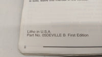 2005 Cadillac Deville Owners Manual Book Guide OEM Used Auto Parts - Oemusedautoparts1.com