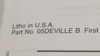 2005 Cadillac Deville Owners Manual Book Guide OEM Used Auto Parts - Oemusedautoparts1.com