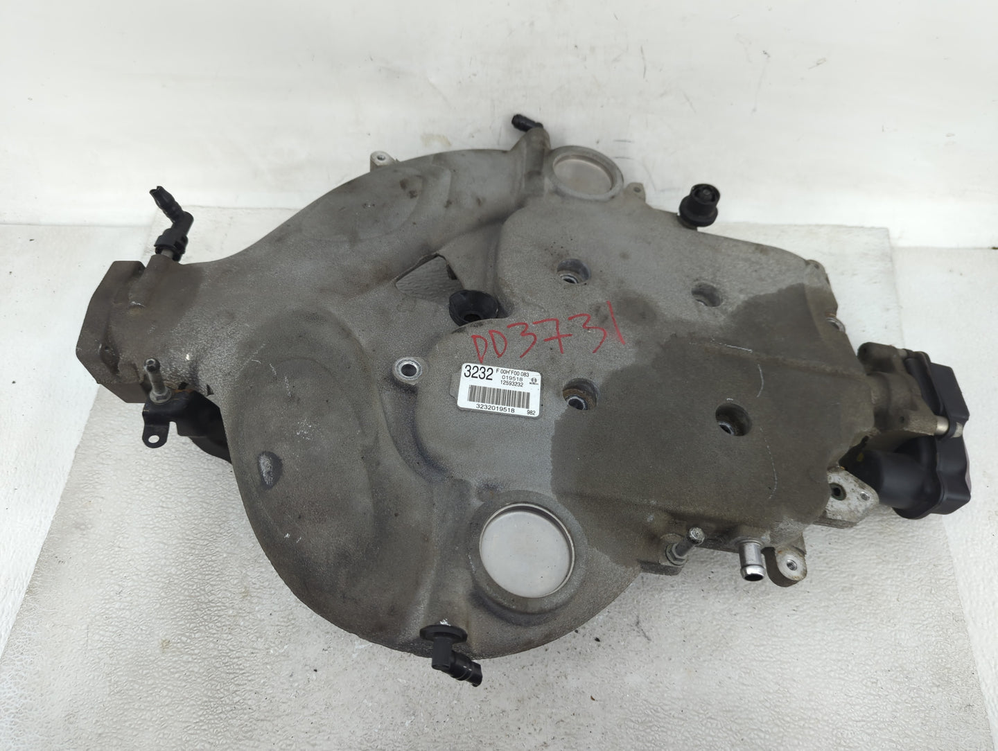 2005-2007 Cadillac Sts Air Intake Manifold P/N:12593232 Fits Fits 2005 2006 2007 OEM Used Auto Parts - Oemusedautoparts1.com