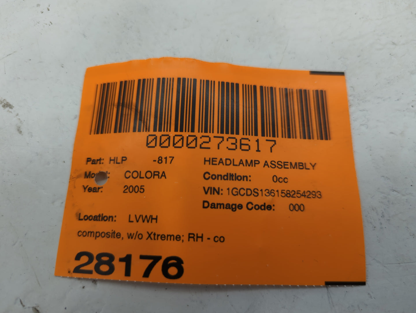 2004 Chevrolet Colorado Passenger Right Oem Head Light Headlight Lamp - Oemusedautoparts1.com