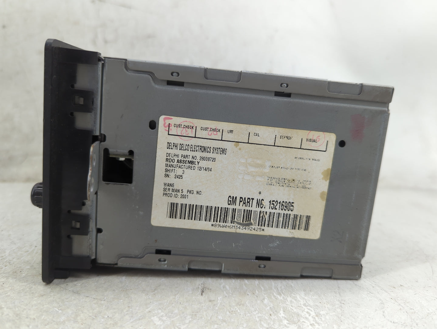 2005-2012 Chevrolet Colorado Radio AM FM Cd Player Receiver Replacement P/N:15216905 Fits OEM Used Auto Parts - Oemusedautop