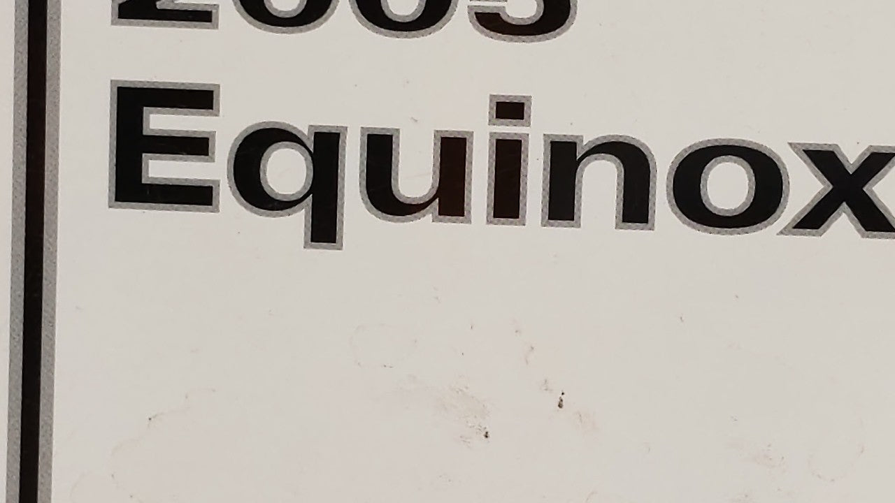 2005 Chevrolet Equinox Owners Manual Book Guide OEM Used Auto Parts - Oemusedautoparts1.com