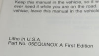 2005 Chevrolet Equinox Owners Manual Book Guide OEM Used Auto Parts - Oemusedautoparts1.com