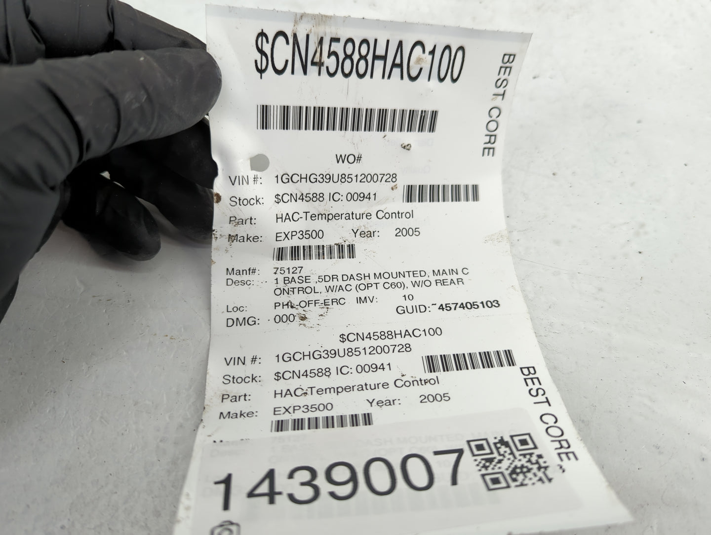 2001-2007 Chevrolet Express 3500 Climate Control Module Temperature AC/Heater Replacement P/N:16202950 Fits OEM Used Auto Pa