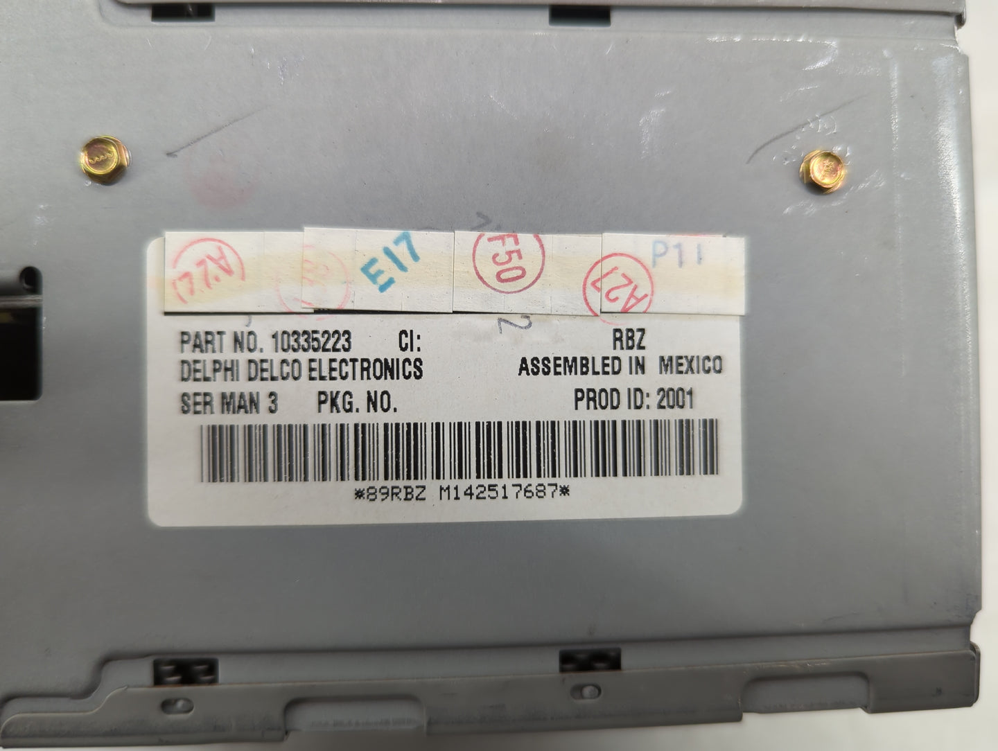 2002-2005 Chevrolet Impala Radio AM FM Cd Player Receiver Replacement P/N:10335223 Fits Fits 2002 2003 2004 2005 OEM Used Au