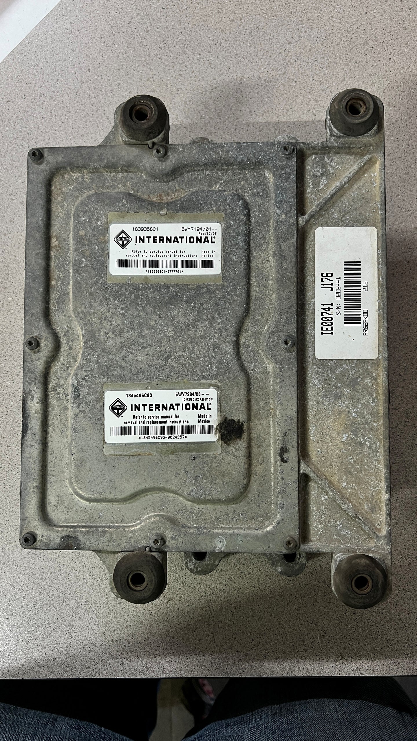 2005 Chevrolet International PCM Engine Control Computer ECU ECM PCU OEM P/N:5WY7194/01 1839368C1 Fits OEM Used Auto Parts -