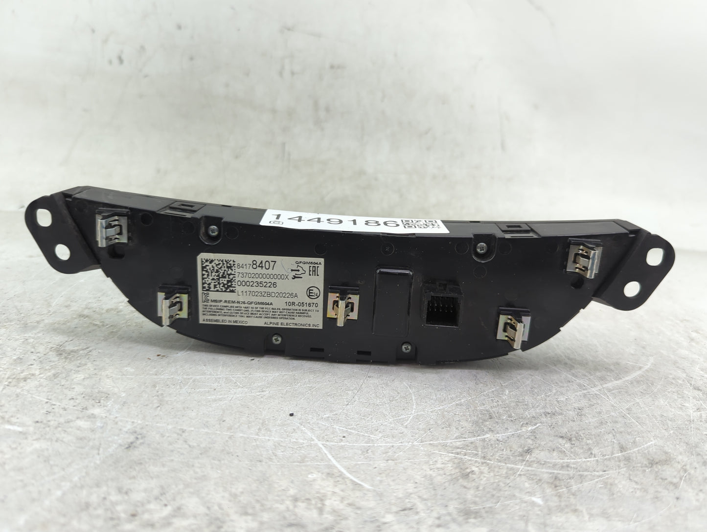 2016-2017 Chevrolet Malibu Climate Control Module Temperature AC/Heater Replacement Fits Fits 2016 2017 OEM Used Auto Parts 