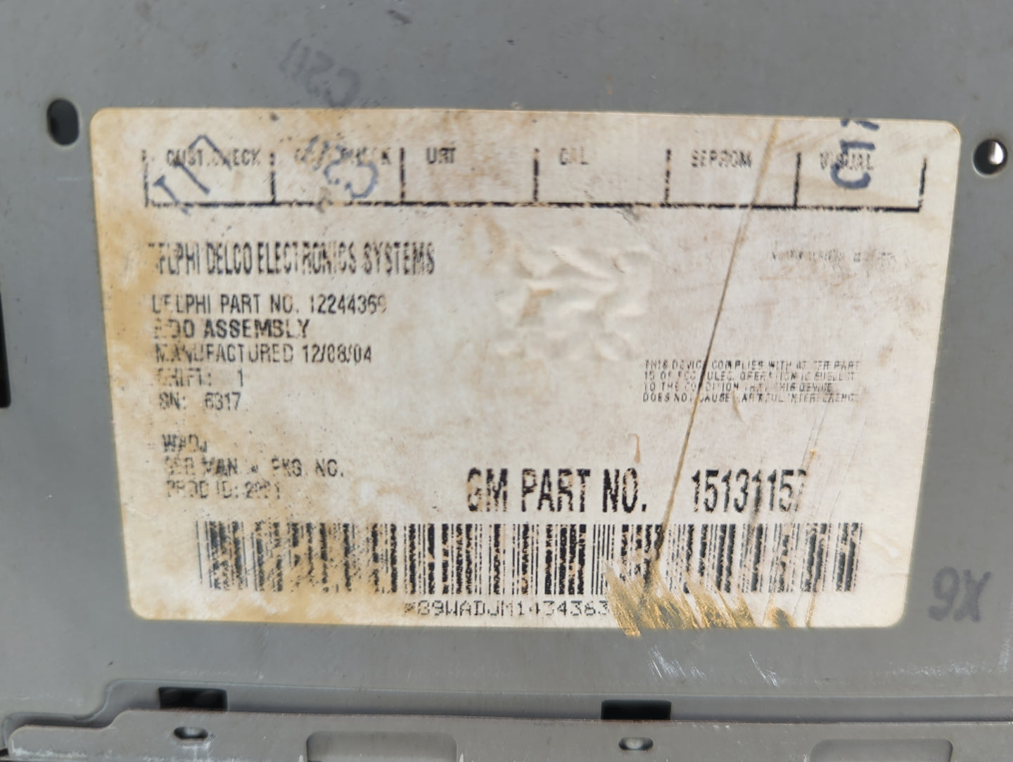 2003-2007 Chevrolet Silverado 1500 Radio AM FM Cd Player Receiver Replacement P/N:15131157 12244369 Fits OEM Used Auto Parts
