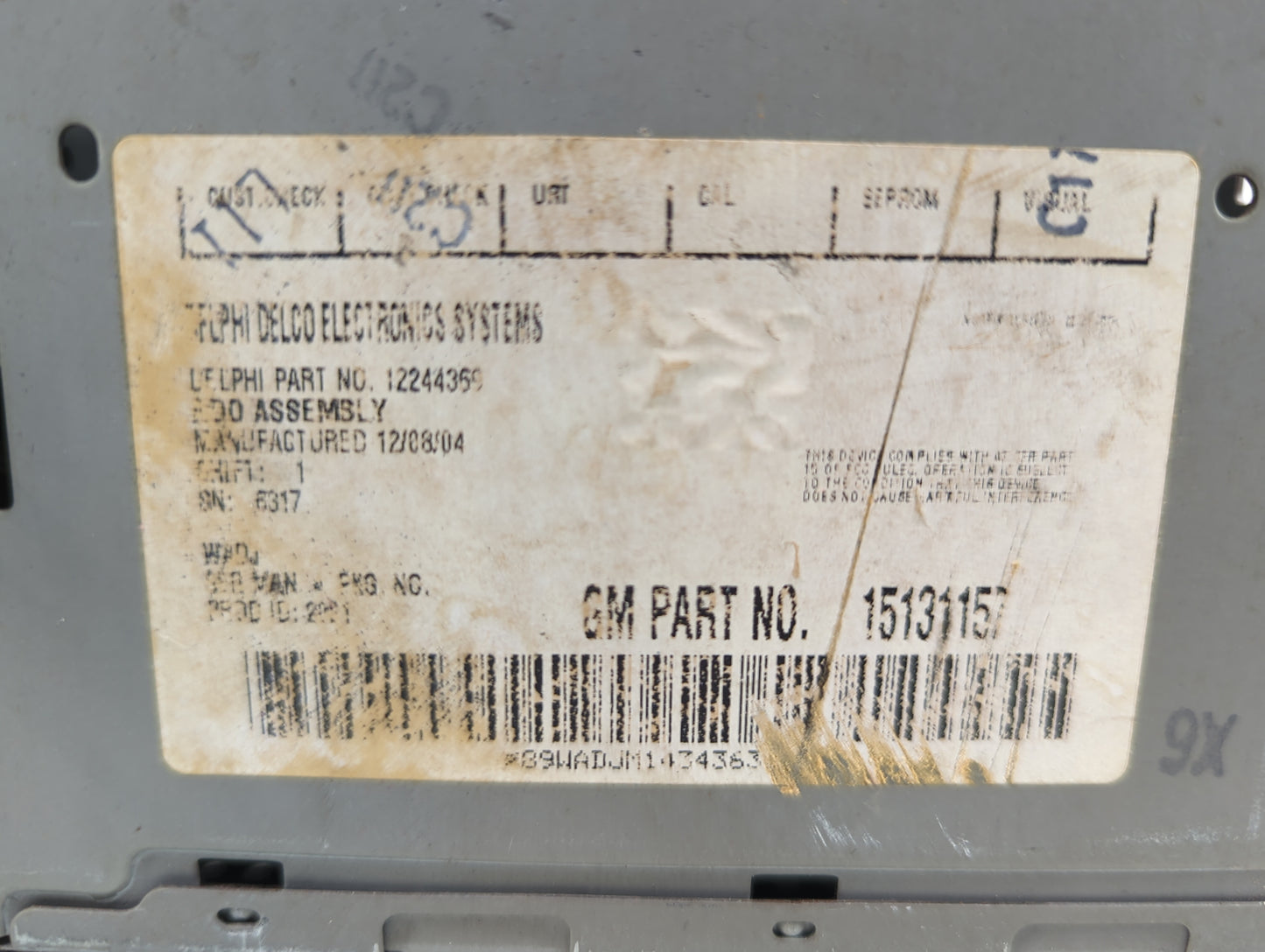 2003-2007 Chevrolet Silverado 1500 Radio AM FM Cd Player Receiver Replacement P/N:15131157 12244369 Fits OEM Used Auto Parts