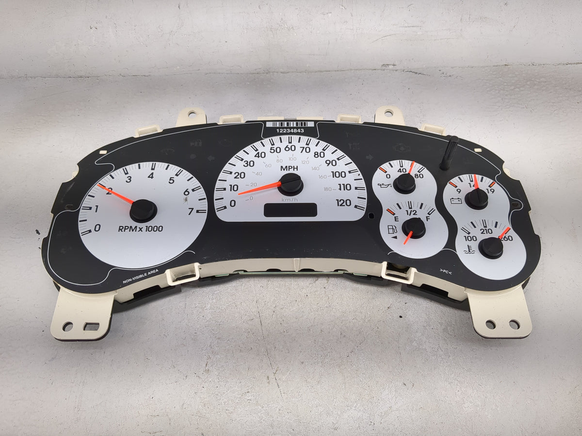 2005 Chevrolet Trailblazer Instrument Cluster Speedometer Gauges P/N:10356460 Miles:158K Fits OEM Used Auto Parts - Oemuseda