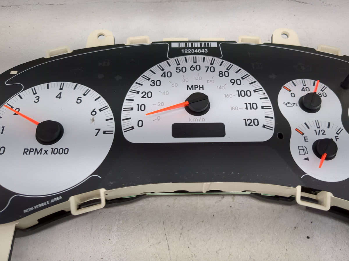 2005 Chevrolet Trailblazer Instrument Cluster Speedometer Gauges P/N:10356460 Miles:158K Fits OEM Used Auto Parts - Oemuseda