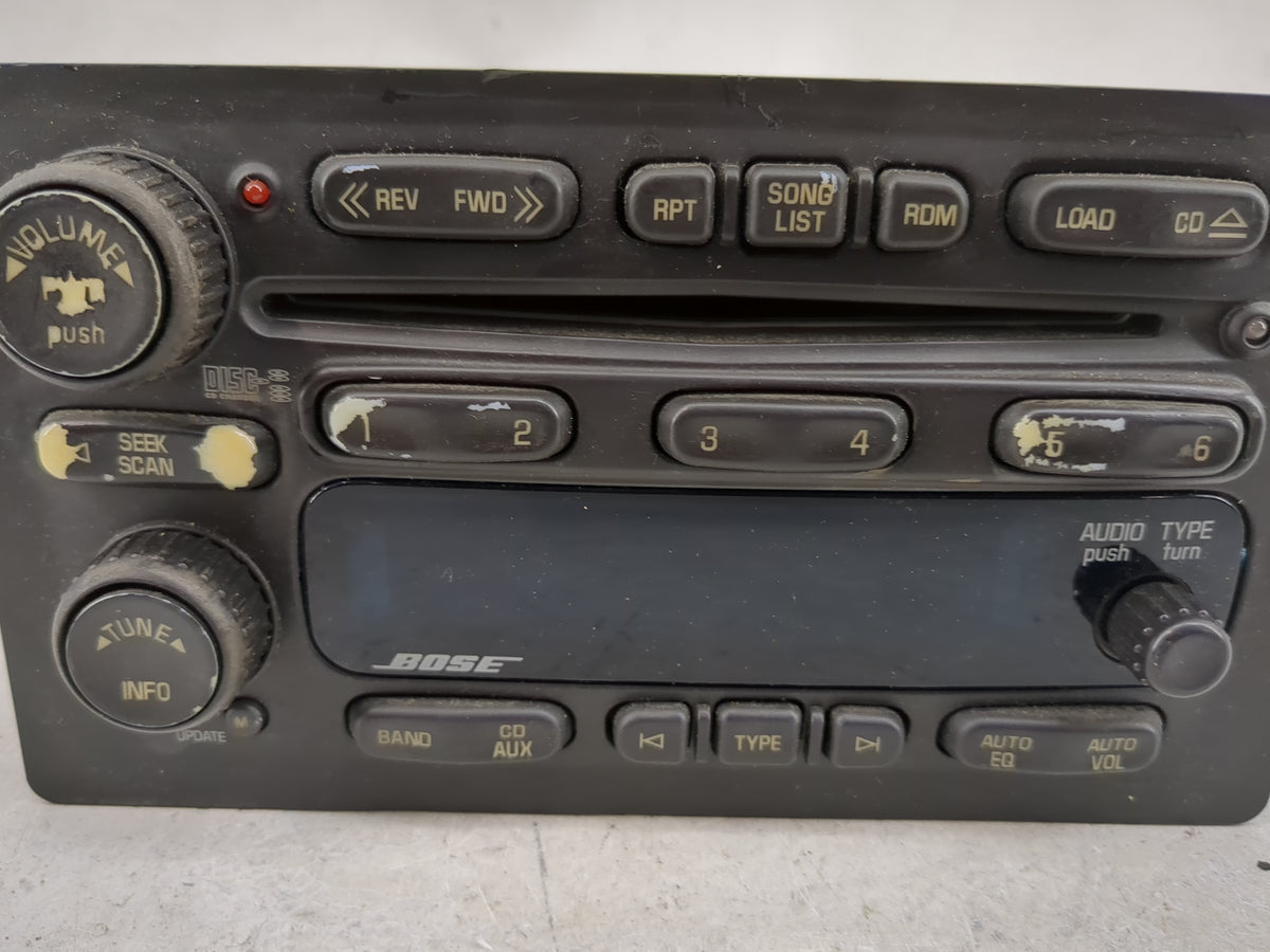 2002-2005 Chevrolet Trailblazer Radio AM FM Cd Player Receiver Replacement P/N:10359565 21003407 Fits Fits 2002 2003 2004 20