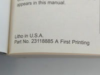 2005 Chevrolet Trax Owners Manual Book Guide P/N:23118885 A OEM Used Auto Parts - Oemusedautoparts1.com