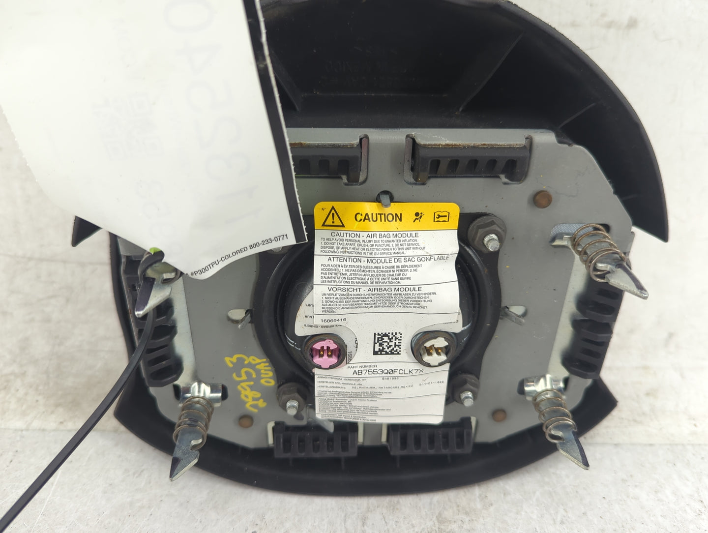 2005-2006 Chevrolet Uplander Air Bag Driver Left Steering Wheel Mounted - Oemusedautoparts1.com