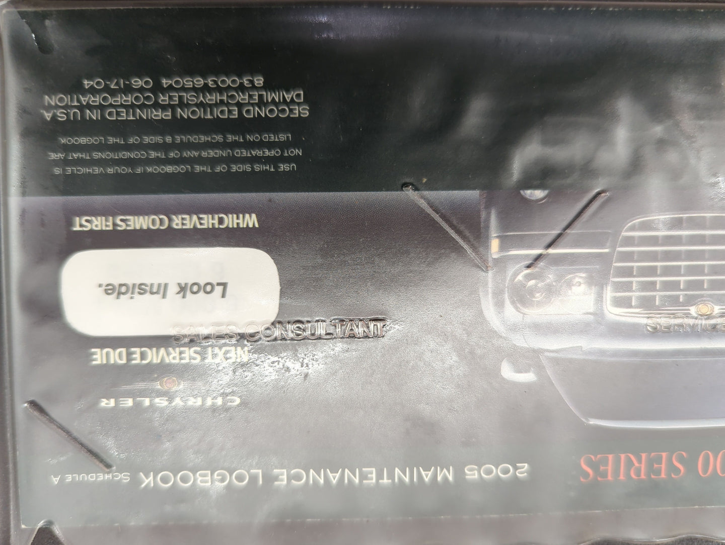 2005 Chrysler 300 Owners Manual Book Guide P/N:81-026-0543 OEM Used Auto Parts - Oemusedautoparts1.com